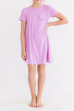Bright Lilac T-Shirt Dress - Aaria Tees Aaria Tees