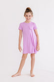 Bright Lilac T-Shirt Dress - Aaria Tees Aaria Tees