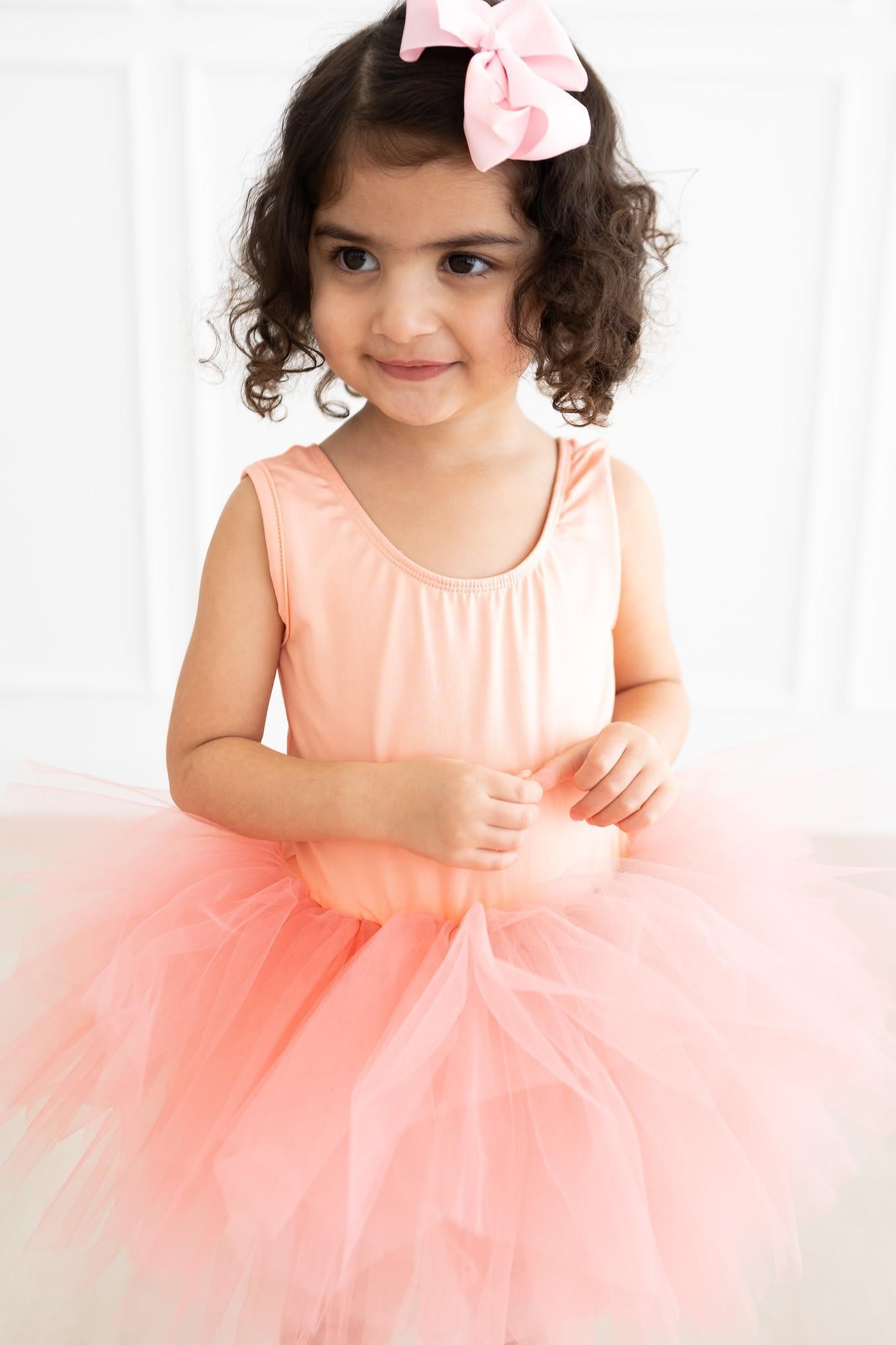 Bright Peach Tank Tutu Leotard - Aaria Tees Aaria Tees