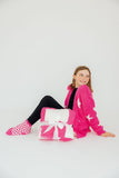 Bright Pink Checker Cozy Socks - Aaria Tees Aaria Tees