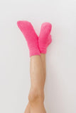 Bright Pink/Coconut Star Cozy Socks - Aaria Tees Aaria Tees