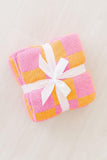 Bright Pink/Orange Checker Cozy Blanket - Aaria Tees Aaria Tees