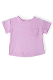 Bright Lilac Ruffle Pocket Tee - Aaria Tees Aaria Tees