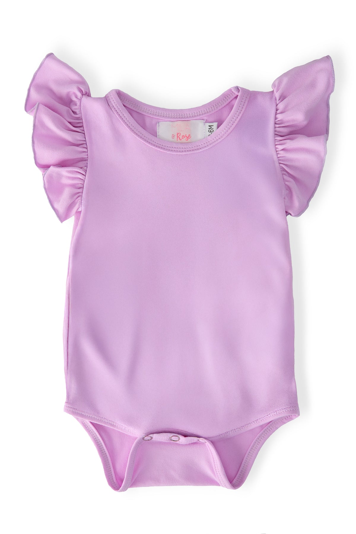 Bright Lilac S/S Flutter Bodysuit - Aaria Tees