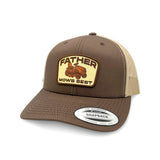 Father Mows Best Brown (Woven Patch) - Aaria Tees Aaria Tees