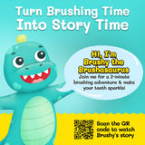 Brushy the Brushasaurus Dinosaur Toothbrush for Kids – Fun Brush Toy Aaria Tees