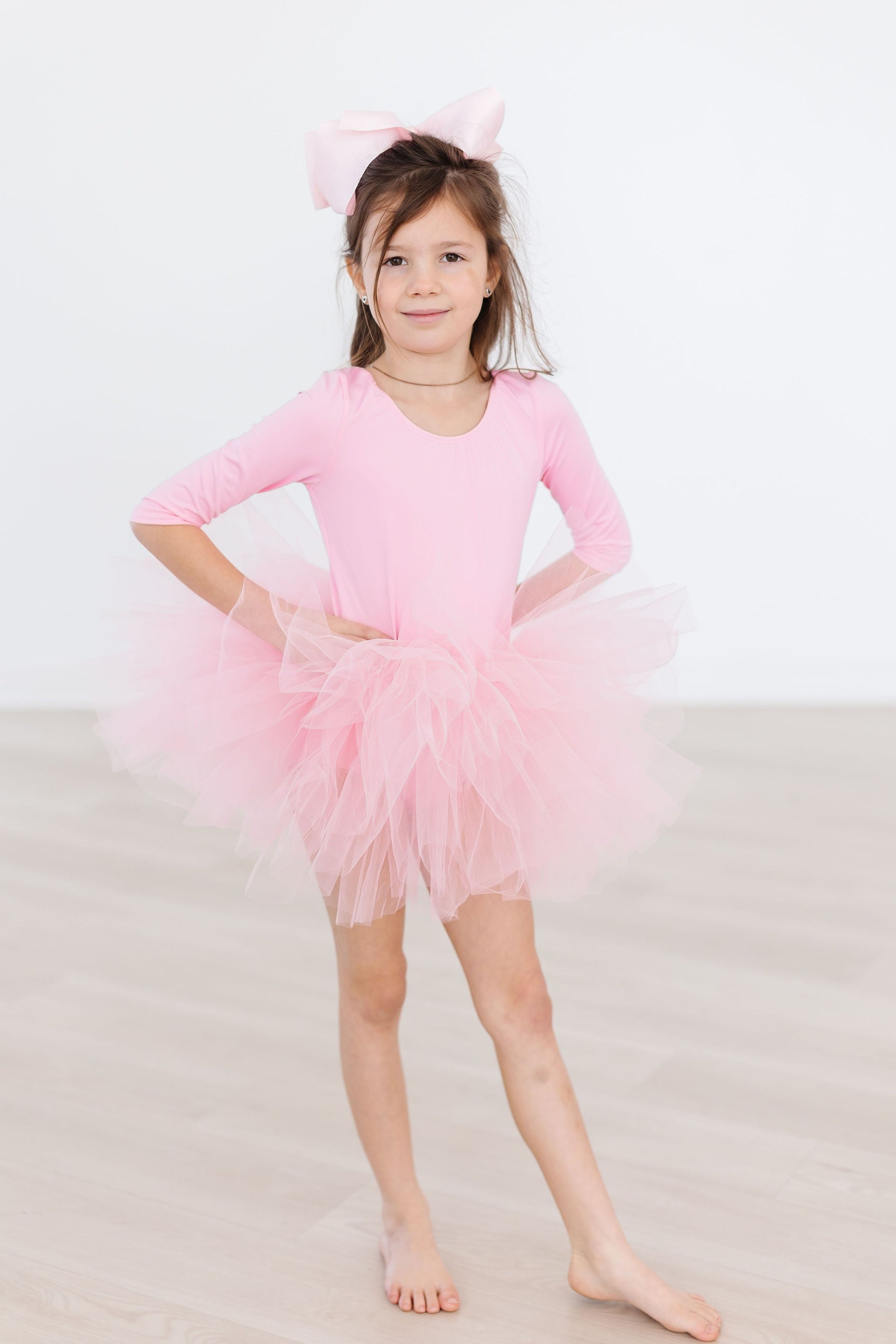 Bubblegum Pink 3/4 Tutu Leotard - Aaria Tees Aaria Tees