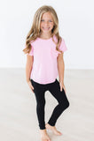 Bubblegum Pink Ruffle Pocket Tee - Aaria Tees Aaria Tees