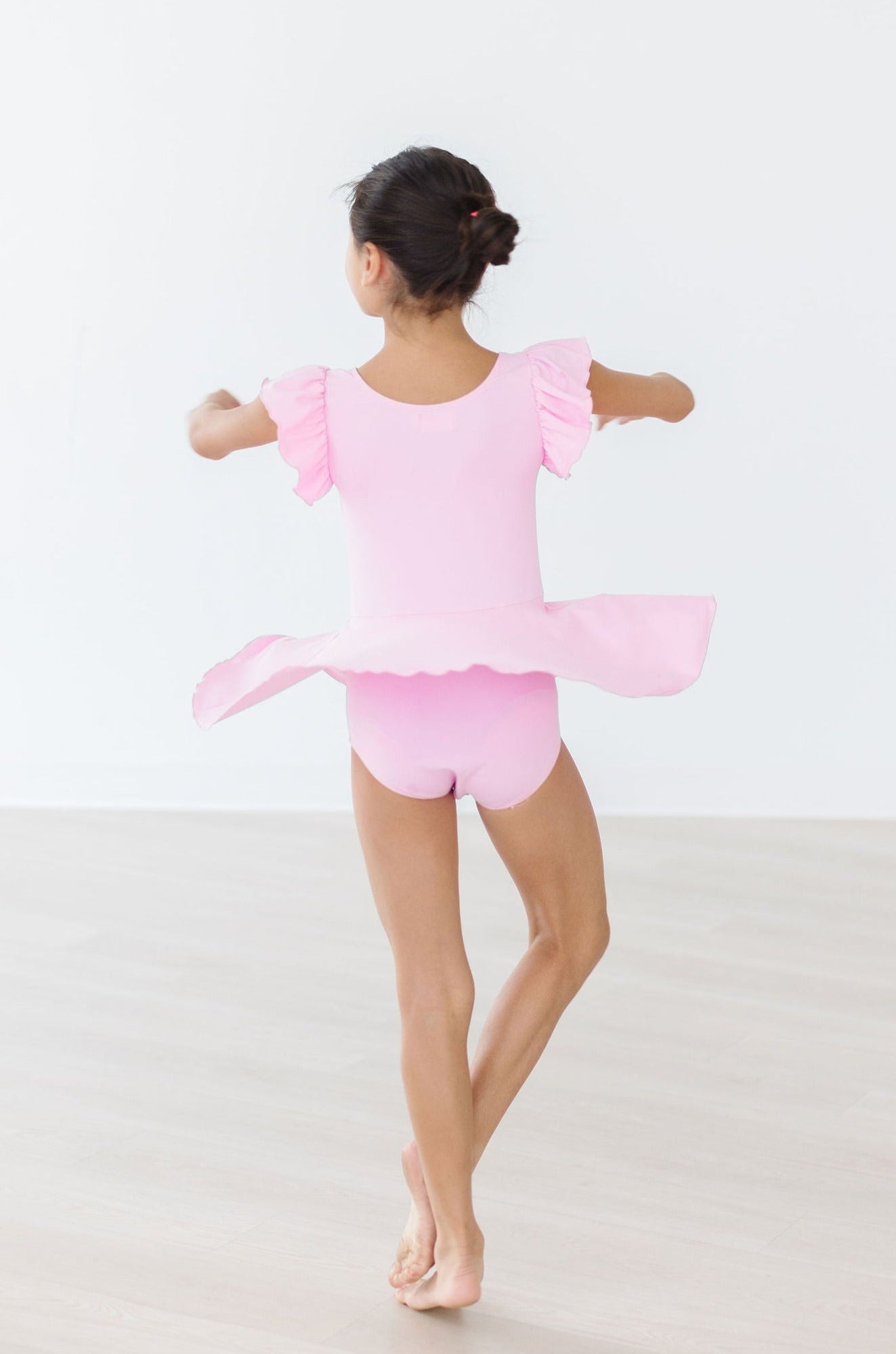 Bubblegum Pink S/S Twirl Leotard - Aaria Tees Aaria Tees