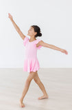 Bubblegum Pink S/S Twirl Leotard - Aaria Tees Aaria Tees
