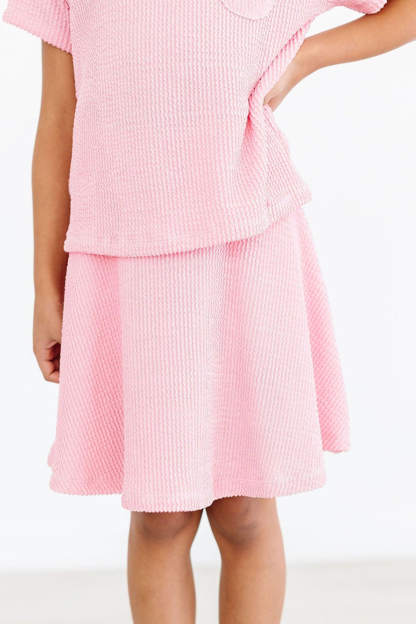 Bubblegum Pink Scrunchy Twirl Skort - Aaria Tees Aaria Tees