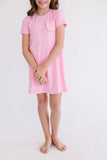Bubblegum Pink T-Shirt Dress - Aaria Tees Aaria Tees
