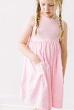 Bubblegum Pink Tank Pocket Twirl Dress - Aaria Tees Aaria Tees