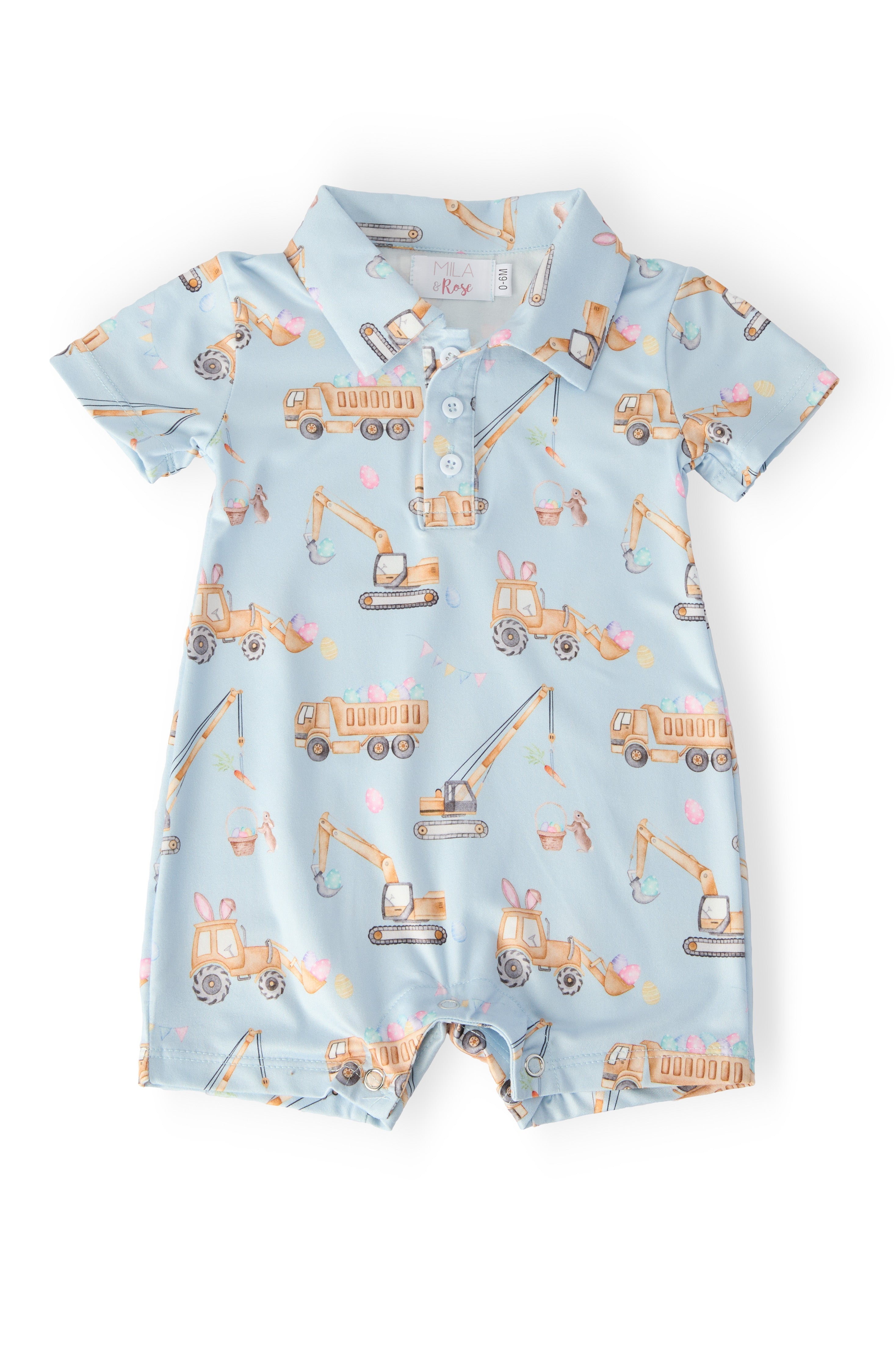 Bunny Builders Polo Shorty One-Piece - Aaria Tees Aaria Tees