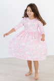 Bunny Love 3/4 Sleeve Pocket Twirl Dress - Aaria Tees Aaria Tees