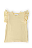 Butter Yellow S/S Ruffle Tee - Aaria Tees Aaria Tees