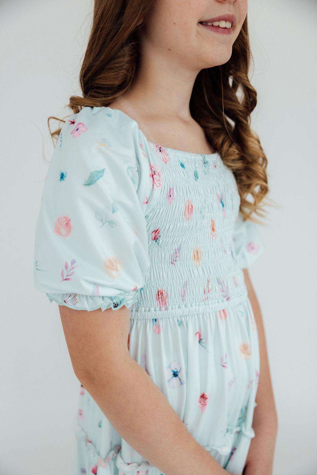 Butterfly Ballet Smocked Ruffle Dress - Aaria Tees Aaria Tees
