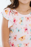 Butterfly Kisses S/S Flutter Sleeve Leotard - Aaria Tees Aaria Tees