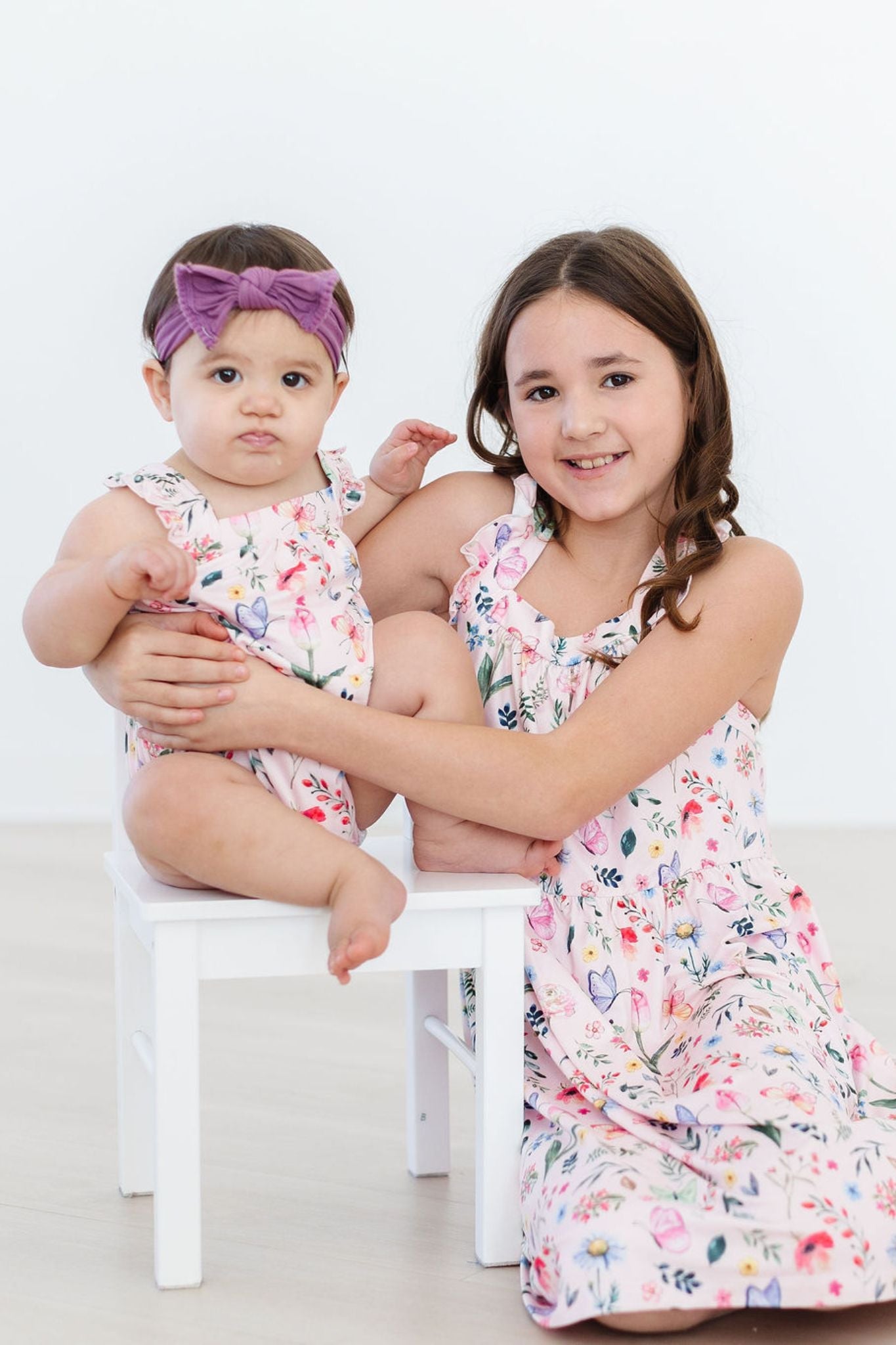 Butterfly Meadows Ruffle Cross Back Romper - Aaria Tees Aaria Tees