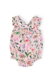 Butterfly Meadows Ruffle Cross Back Romper - Aaria Tees Aaria Tees
