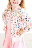 Butterfly Meadows Satin Jacket - Aaria Tees Aaria Tees