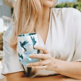 Blue Hummingbird Stemless Wine Glasses Aaria Tees