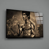 Bruce Lee Glass Wall Art Aaria Tees