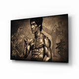 Bruce Lee Glass Wall Art Aaria Tees