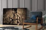 Bruce Lee Glass Wall Art Aaria Tees
