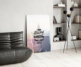 I am Strong Glass Wall Art Aaria Tees