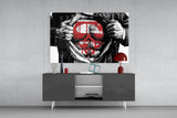 Superman Glass Wall Art Aaria Tees