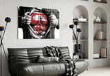 Superman Glass Wall Art Aaria Tees