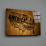 USA Map Glass Wall Art Aaria Tees