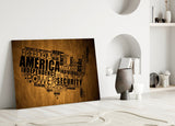USA Map Glass Wall Art Aaria Tees