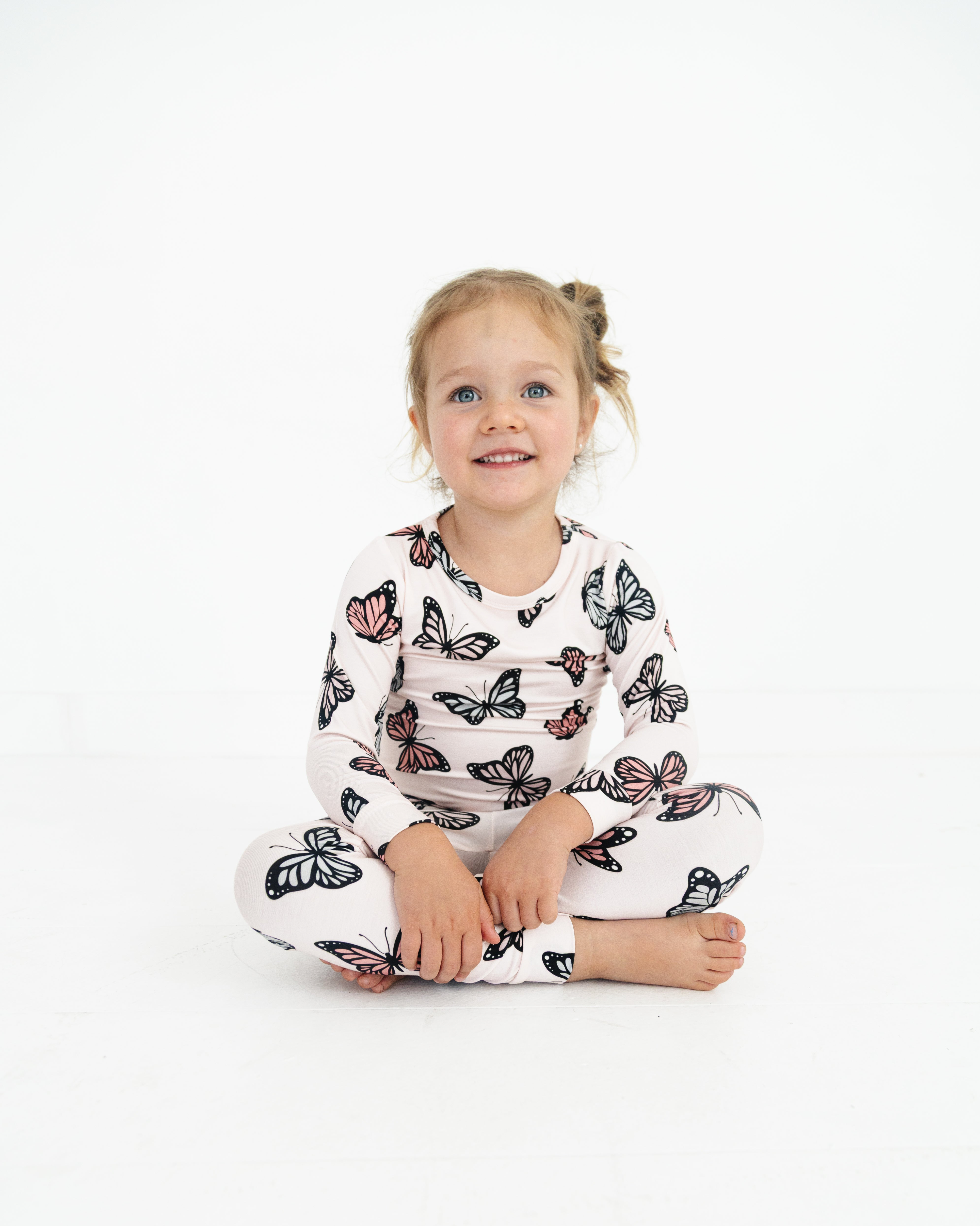 Butterfly Two Piece Bamboo Pajama Set - Aaria Tees Aaria Tees