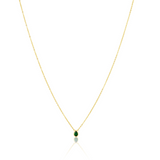 Ines Raindrop Necklace Emerald Aaria Tees