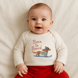 long sleeve graphic bodysuit | born to board - Aaria Tees Aaria Tees