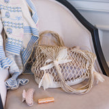 Secret Garden Macramé Tote Bag with Removable Pouch Aaria Tees