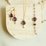 Amethyst Ballet Drop Earrings Aaria Tees