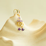 Amethyst Solara Earrings Aaria Tees