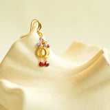Pink Tourmaline Solara Earrings Aaria Tees