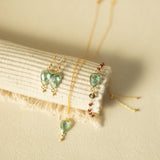 Green Amethyst Gold Isla Earrings Aaria Tees