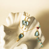 London Blue Gold Isla Earrings Aaria Tees