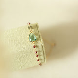 Green Amethyst Silver Isla Bracelet Aaria Tees