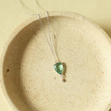 Green Amethyst Silver Isla Necklace Aaria Tees