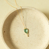 Green Amethyst Gold Isla Necklace Aaria Tees