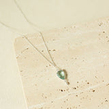 Green Amethyst Silver Isla Necklace Aaria Tees
