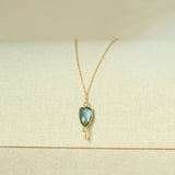 London Blue Silver Isla Necklace Aaria Tees