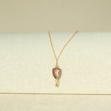 Rhodolite Garnet Gold Isla Necklace Aaria Tees
