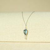 London Blue Silver Isla Necklace Aaria Tees